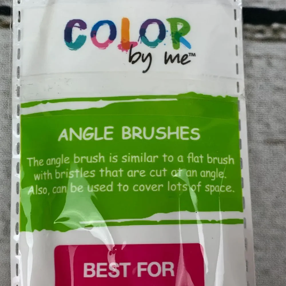 Plaid Color By Me™ 5-Piece Angle Paint Brush Set - Essential Brushes for Artists